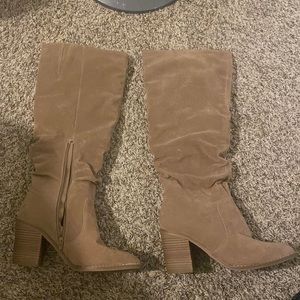 Taupe Tall Boots Size 9